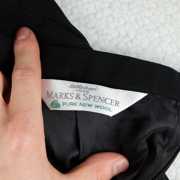 Vintage Black Wool Skirt - Picture 7 of 9